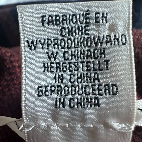 Max Studio Plaid Preppy Mock Neck Boxy Sweater Navy Red Size M - Picture 5 of 8